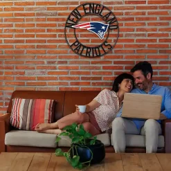 NFL New England Patriots Wrought Iron Wall Plaque