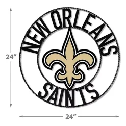 NFL New Orleans Saints Wrought Iron Wall Plaque