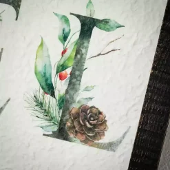 Noel with Holly Framed Wall Plaque