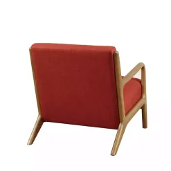 Nolan Red Mid-Century Modern Accent Chair