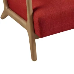 Nolan Red Mid-Century Modern Accent Chair