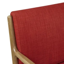 Nolan Red Mid-Century Modern Accent Chair