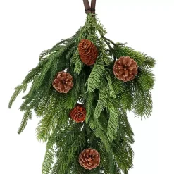 Norfolk Spruce and Juniper Teardrop Swag