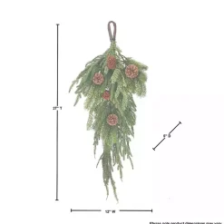 Norfolk Spruce and Juniper Teardrop Swag