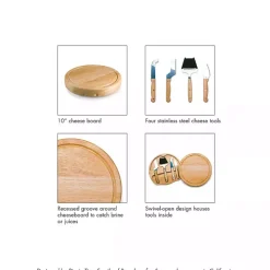 North Carolina Tar Heels Cheese Board and Tool Set