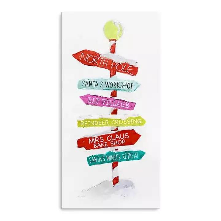 North Pole Directions Canvas Art Print