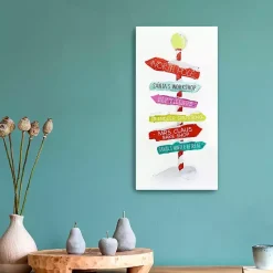 North Pole Directions Canvas Art Print