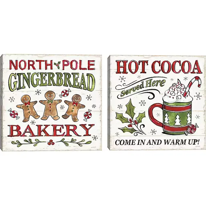 North Pole Gingerbread Cocoa 2-pc. Art Set