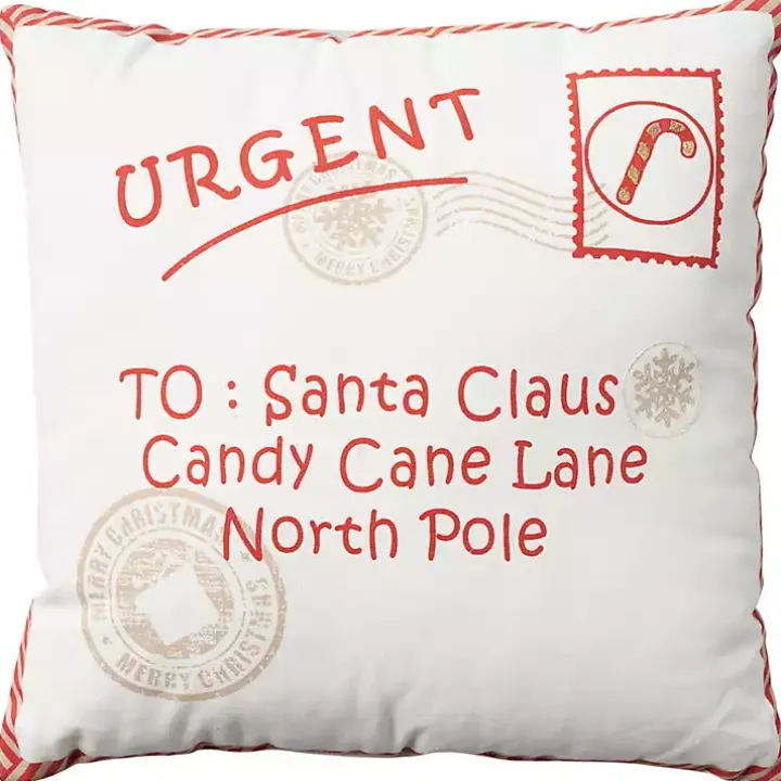 North Pole Postcard Pillow