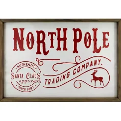 North Pole Trading Post Wall Plaque