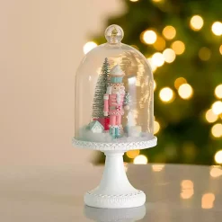 Nutcracker and Candy Glass Cloche