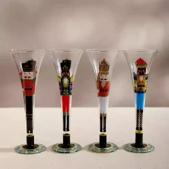 Nutcracker Flute Glasses, Set of 4