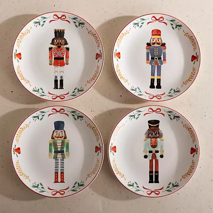 Nutcracker Salad Plates, Set of 4