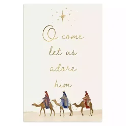O' Come Let Us Adore Christmas Wall Plaque