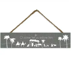 O Come Let Us Adore Him Christmas Wall Sign