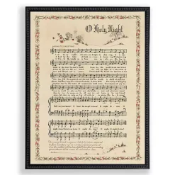 O Holy Night Christmas Hymn Wall Plaque