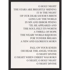 O Holy Night Framed Wood Wall Plaque