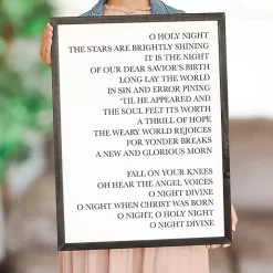O Holy Night Framed Wood Wall Plaque