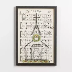 O Holy Night Hymnal Framed Wall Plaque