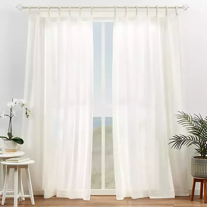 Oatmeal Braided 2-pc. Curtain Panel Set, 96 in.