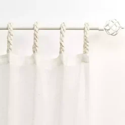 Oatmeal Braided 2-pc. Curtain Panel Set, 96 in.