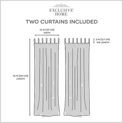 Oatmeal Braided 2-pc. Curtain Panel Set, 96 in.