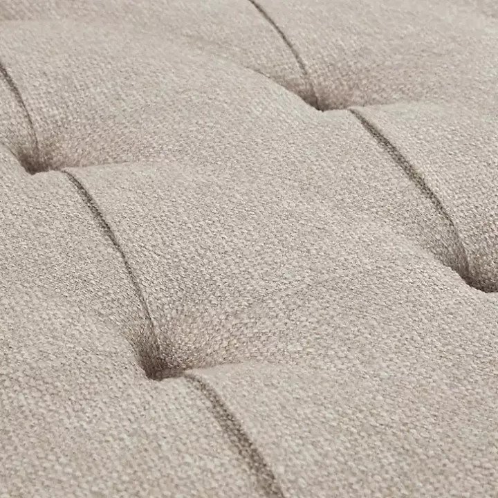 Oatmeal Tufted Square Ottoman
