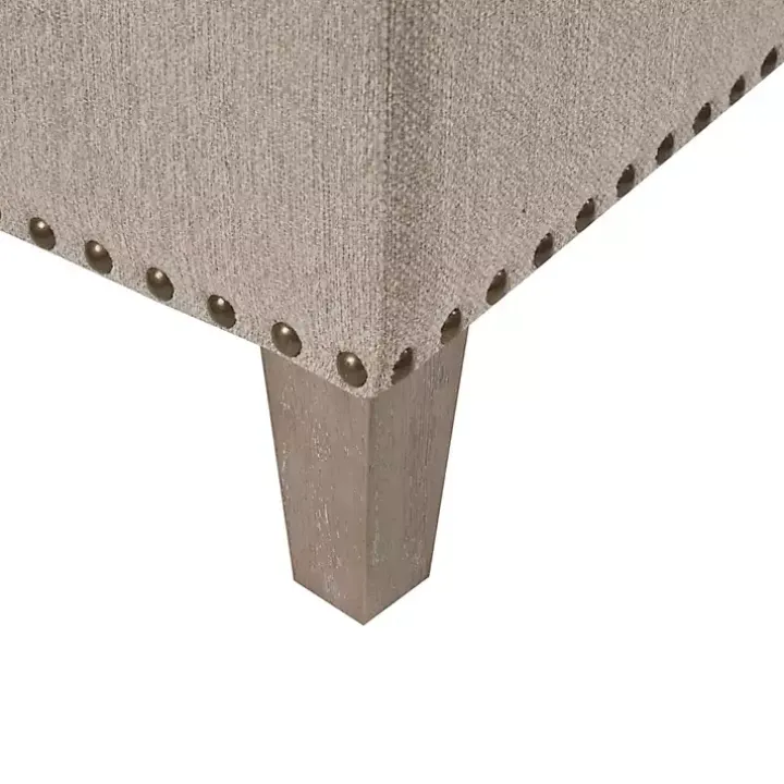 Oatmeal Tufted Square Ottoman