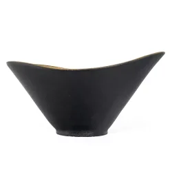 Oblong Black and Gold Bowl, 11 in
