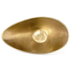 Oblong Black and Gold Bowl, 11 in