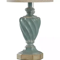 Ocean Blue and Gold Table Lamp