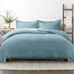 Ocean Blue Solid 3-pc. Twin Duvet Cover Set