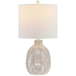 Off White Rattan Orion Table Lamp
