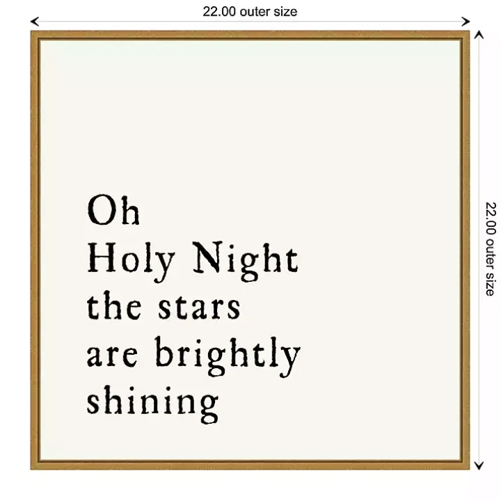Oh Holy Night Gold Framed Canvas Art Print