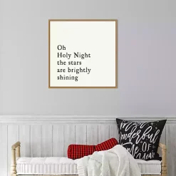 Oh Holy Night Gold Framed Canvas Art Print