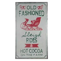 Old Fashioned Sleigh Rides Tin Wall Sign