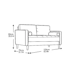 Olive Chelsea Modern Loveseat