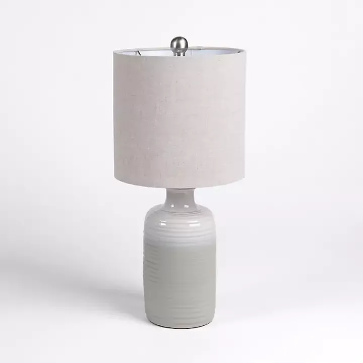 Ombre Gray Ceramic Table Lamp