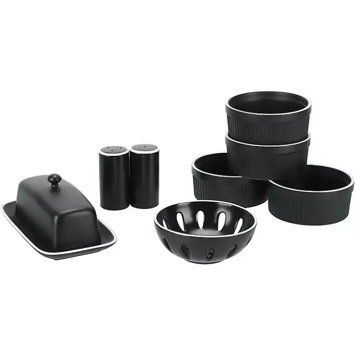Onyx Stoneware 7-pc. Kitchen Accessories Set