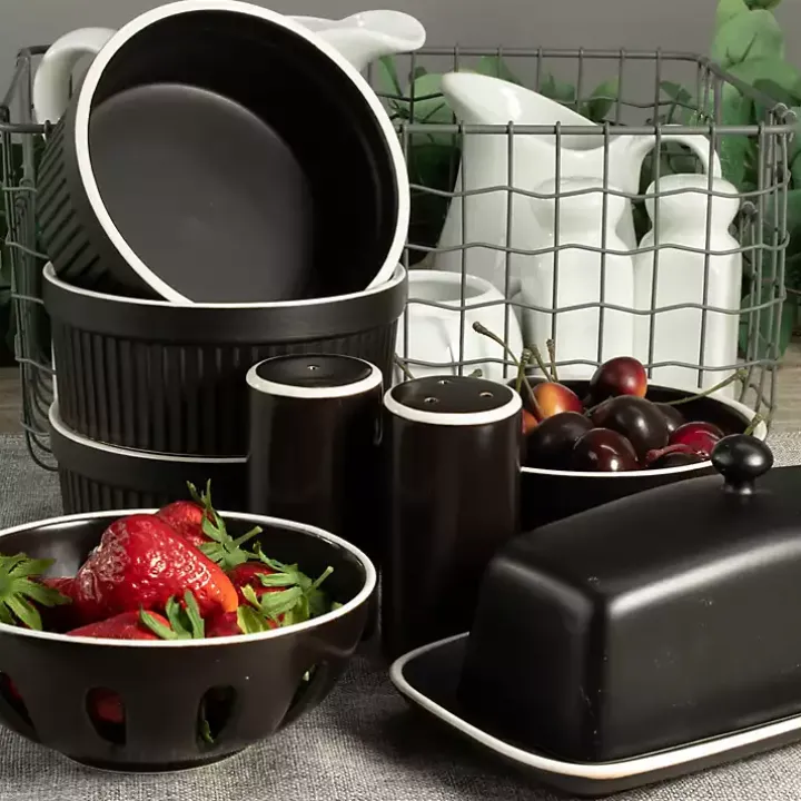 Onyx Stoneware 7-pc. Kitchen Accessories Set