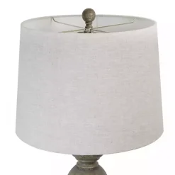 Opal Gray Rustic Wood Table Lamps, Set of 2