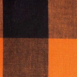 Orange and Black Buffalo Check Tablecloth