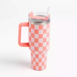 Orange Checkered Otto 40 oz. Insulated Tumbler