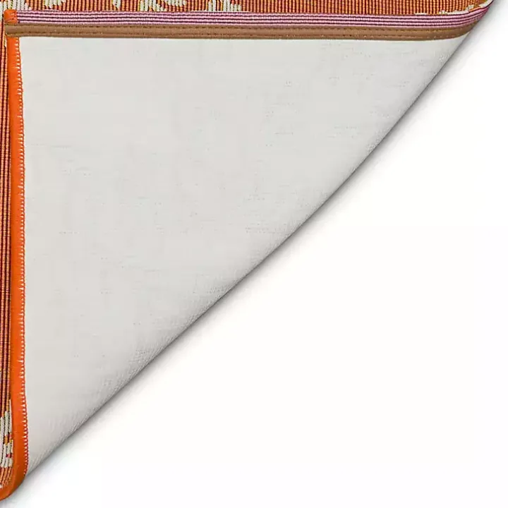 Orange Coral Indoor/Outdoor Rug, 3x4