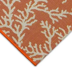 Orange Coral Indoor/Outdoor Rug, 3x4