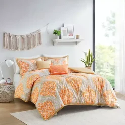 Orange Damask 5-pc. Full/Queen Comforter Set