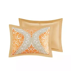 Orange Damask 5-pc. Full/Queen Comforter Set