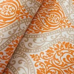 Orange Damask 5-pc. Full/Queen Comforter Set