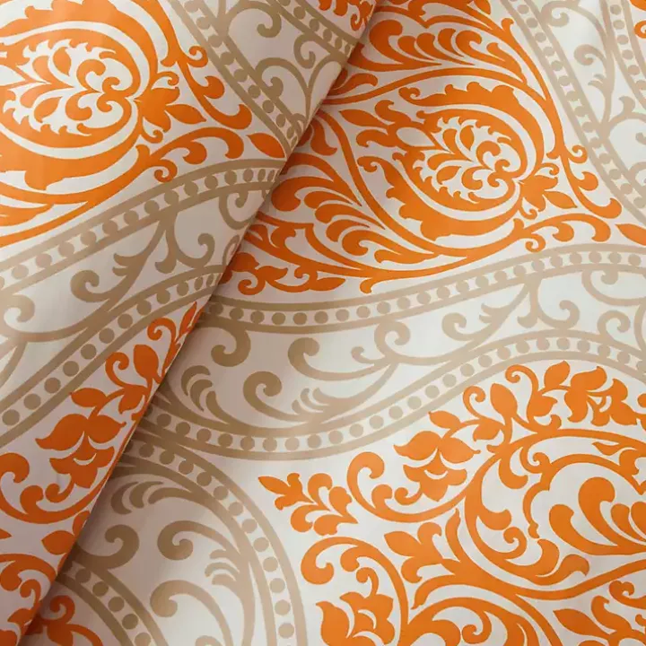 Orange Damask 4-pc. Twin/Twin XL Comforter Set