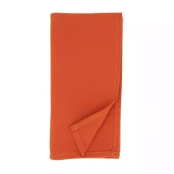 Orange Everyday Polyester Cloth Napkins, Set of 12